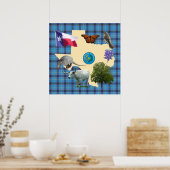 Poster Symboles d'état du Texas (Cuisine)