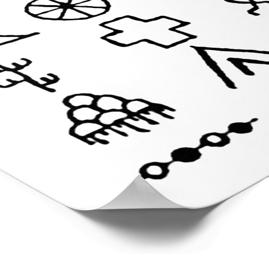 Poster Symboles d'images amérindiens (Coin)