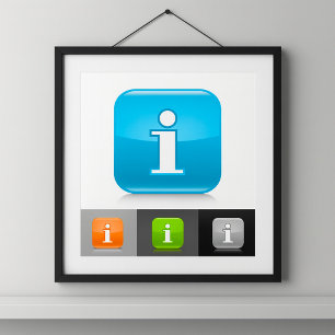 Poster Symboles d'information brillants modernes