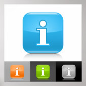Poster Symboles d'information brillants modernes (Devant)