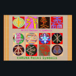 Poster Symboles du maître de guérison - Papier de premièr<br><div class="desc">Type de papier : Carton de valeur Papier (Matte) Vos murs sont le reflet de vous. Personnalisez-les avec vos citations, illustrations et designs favoris imprimés sur des posters par Zazzle ! Choisissez parmi 5 types de papier unique et plusieurs tailles pour créer le poster parfait. Carton épais de 110 livres,...</div>