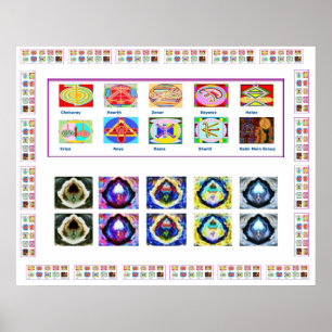 Poster Symboles du Maître de Guérison Reiki Karuna