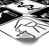 POSTER SYMBOLES ET OUTILS SCIENTIFIQUES DE LABORATOIRE PO (Coin)