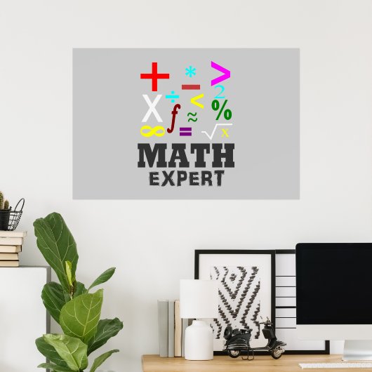 Poster Symboles mathématiques (Bureau à domicile)