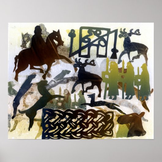 Poster Symboles Pictish et Lacing (Devant)