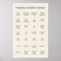 Symboles probabilités et statistiques