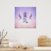 Poster Symboles Reiki - violet doux (Cuisine)
