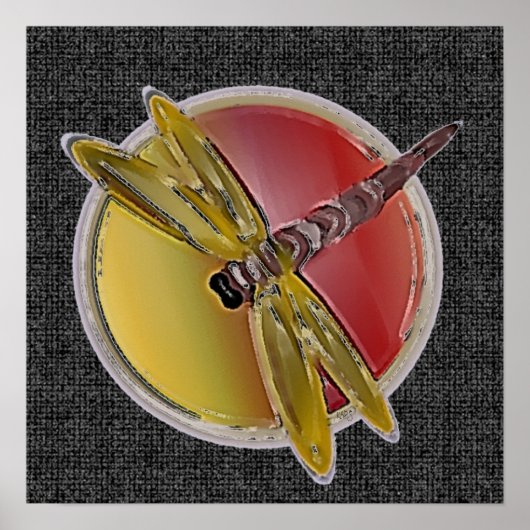 Poster symbolique de libellules (Devant)