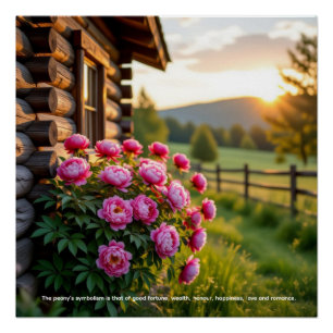 Poster Symbolisme du pivoine