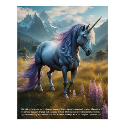 Poster Symbolisme Unicorne (Devant)