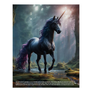 Poster Symbolisme Unicorne