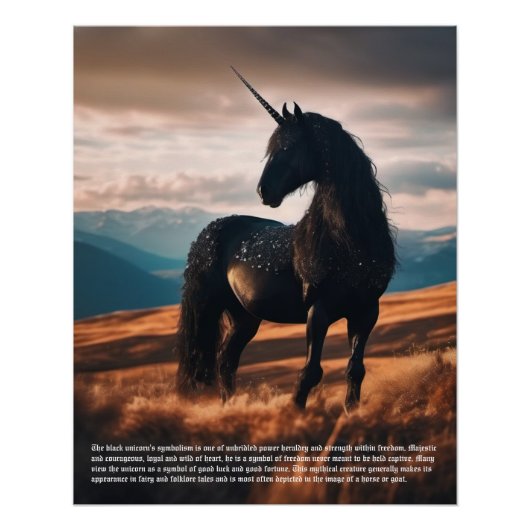 Poster Symbolisme Unicorne (Devant)