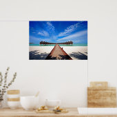 Poster Symétrie Idyllique. Villas Sur L'Eau Maldives (Cuisine)