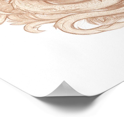 Poster Symmetrical Heraldic Art: Gothic Dragon Emblem (Coin)