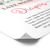 Poster Sympa bébé fille éléphant tard dans la nuit Diapeu (Coin)