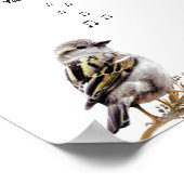 Poster Sympa Bird Chanter Musique Notes Psalm Bible Verse (Coin)