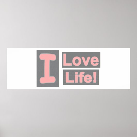 Poster Sympa Conception "Love Life". Commandez dès mainte (Devant)