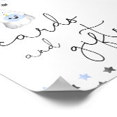 Poster Sympa fantôme garçon baby shower cartes et cadeaux (Coin)