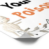 Poster Sympa Halloween Ghost Choisissez votre poison Bois (Coin)