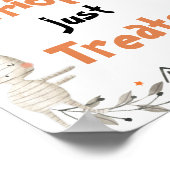 Poster Sympa Halloween Ghost No Tricks Just Traite Signal (Coin)