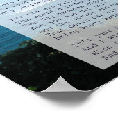 Poster Sympathie et peine poème - Mer d'Hawaï (Coin)