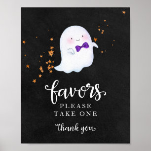 Poster Sympathie Fille Halloween Symbole Baby shower Fave