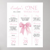 Poster Sympathie Pink Bow Coquette Anniversaire (Devant)
