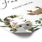 Poster Sympathique Animaux Baby shower Faveur Signe (Coin)