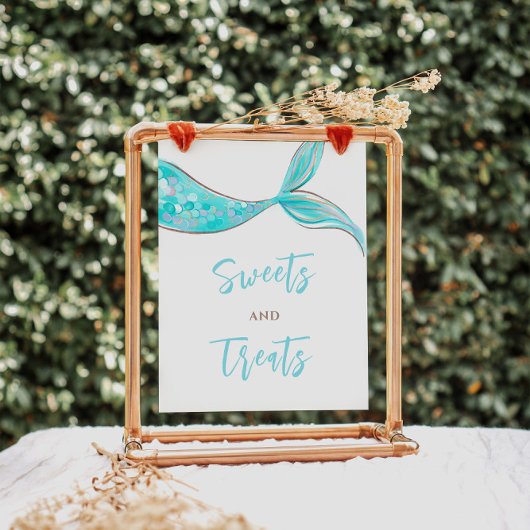 Poster Sympathique Dessert de sirène Signal d'anniversair