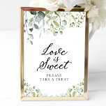 Poster Sympathique vert Eucalyptus L'amour est doux signe<br><div class="desc">Sympathique vert Eucalyptus L'amour est doux signe</div>