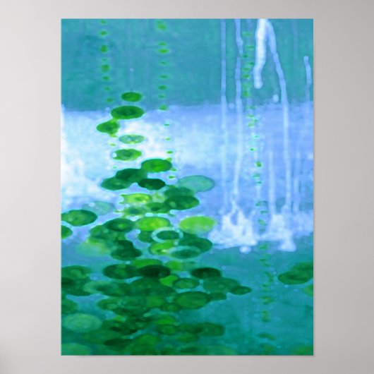 Poster Symphonie Abstraite En Bleu Et Vert (Devant)