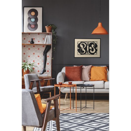 Poster Symphonie Abstraite - Noir & Beige Gras