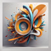 Poster Symphonie - Conception de style de rendu 3D abstra (Devant)