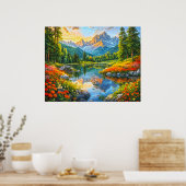 Poster Symphonie d'automne. Harmonie florale de la nature (Cuisine)