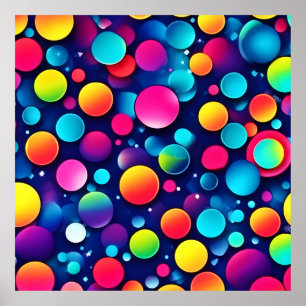 Poster Symphonie de bulle colorée
