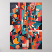 Poster Symphonie de géométrie néon (Devant)