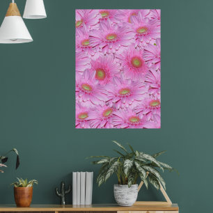 Poster Symphonie de Gerberas roses,