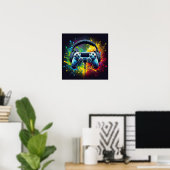 Poster Symphonie de Pixels et de Sons : Art de jeu vibran (Bureau à domicile)