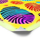 Poster Symphonie d'empreintes digitales colorée (Coin)