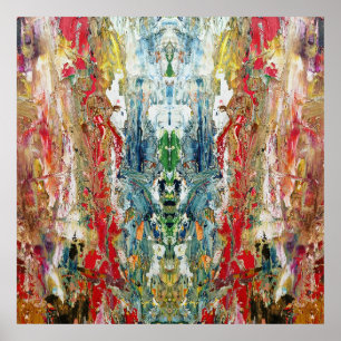 Poster Symphonie du Chaos - Palette de l’artiste Abstrait