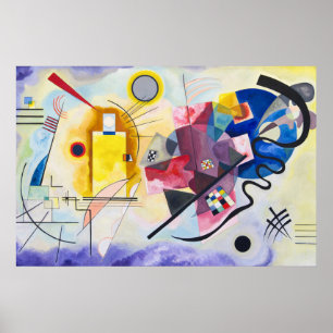 Poster Symphonie émotionnelle Kandinsky en rouge, jaune e