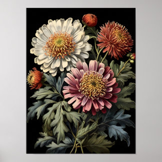 Poster Symphonie Fleur sauvage Asters