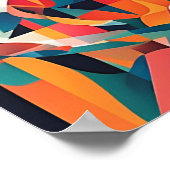 Poster Symphonie fragmentée : Fusion géométrique Abstrait (Coin)