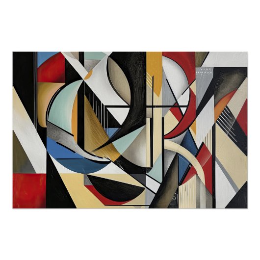 Poster Symphonie géométrique parfaite harmonie (Devant)