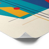 Poster Symphonie linéaire : Géométrie Abstraite en gras (Coin)