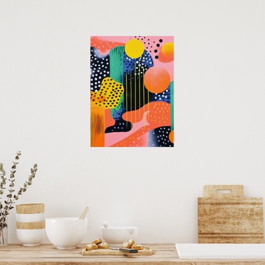 Poster Symphonie pointillée (Cuisine)