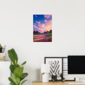 Poster Symphonie rose dans le pré (Bureau à domicile)