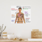 Poster Symptôme de la tuberculose chez l'homme (Cuisine)