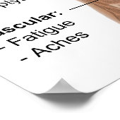 Poster Symptômes principaux du diagramme de pneumonie inf (Coin)