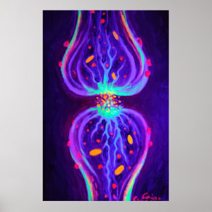 Poster Synapse with neurotransmitters